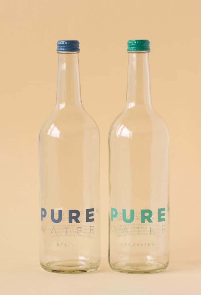 PUREdine bottles for restaurants, cafes, hotels and more.